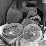 Magnum Circus / Graciela Pensado --owner of the circus-- makes-up dancer Maria for the show, Brazo Oriental neighbourhood, Montevideo, on August 30, 1995.